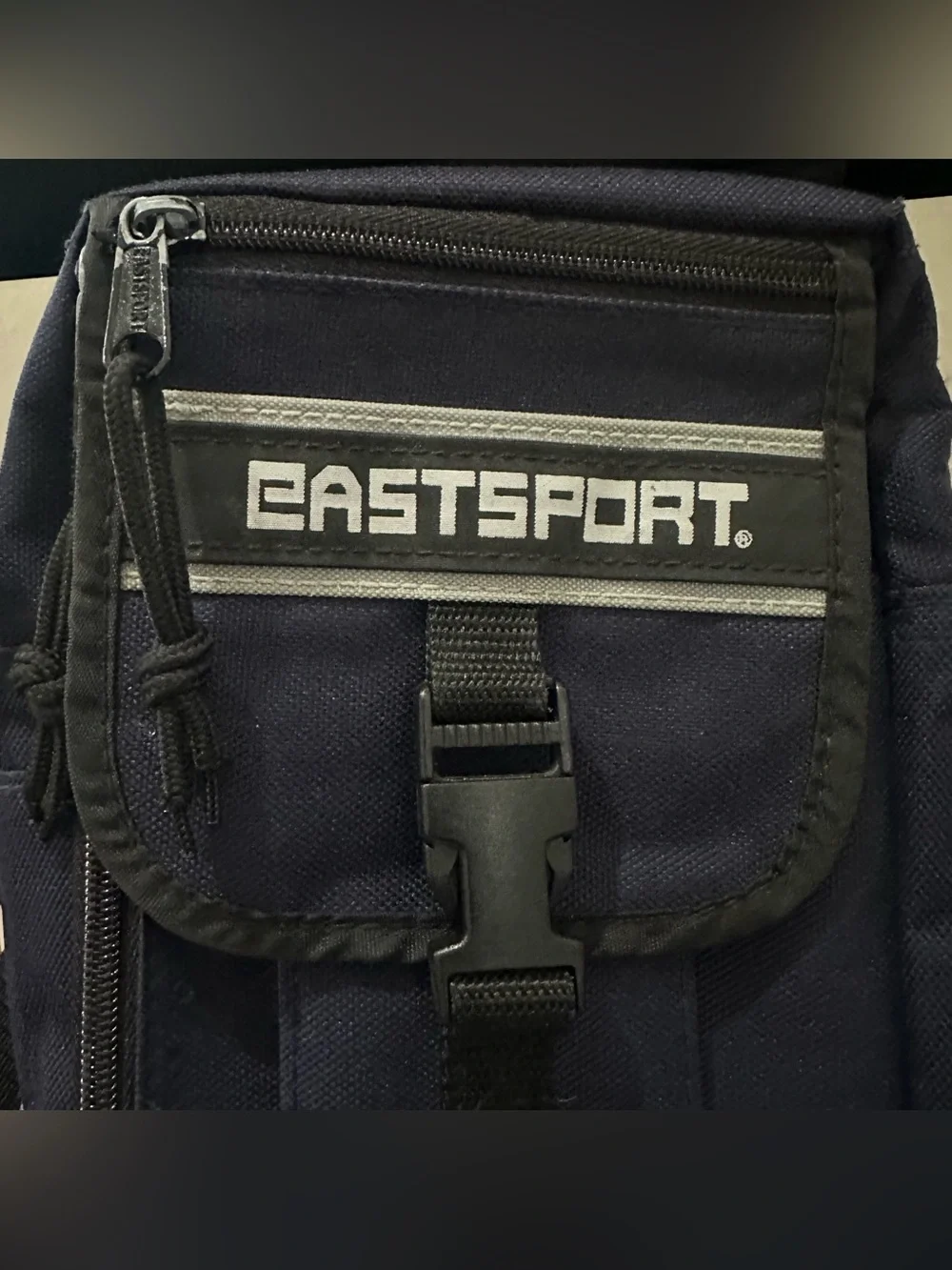 Vintage Eastsport Navy Crossbody Men’s Travel Organizer Utility Shoulder Bag